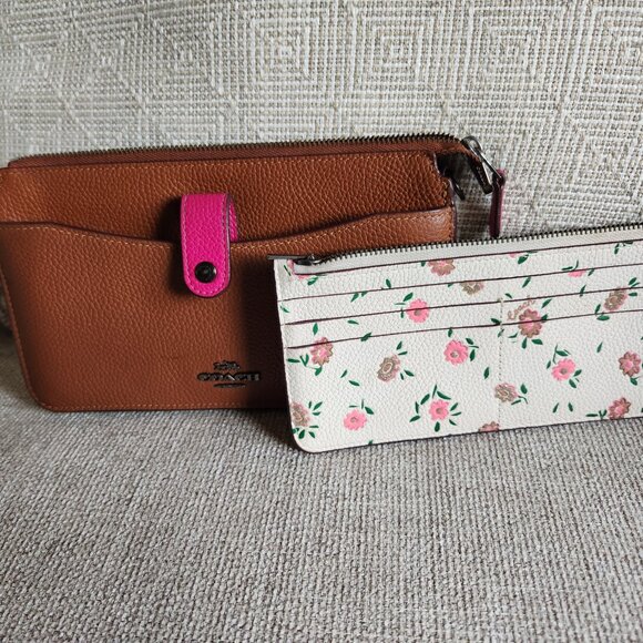 Coach Noa pop up Messenger Wallet Color Block and Floral print 1355 chainstrap - Picture 1 of 12